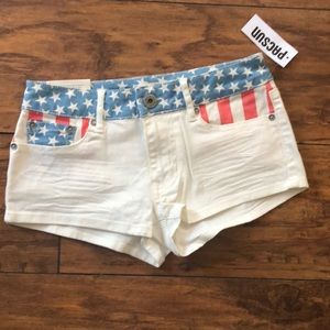 Pacsun Low Rise American Flag Short